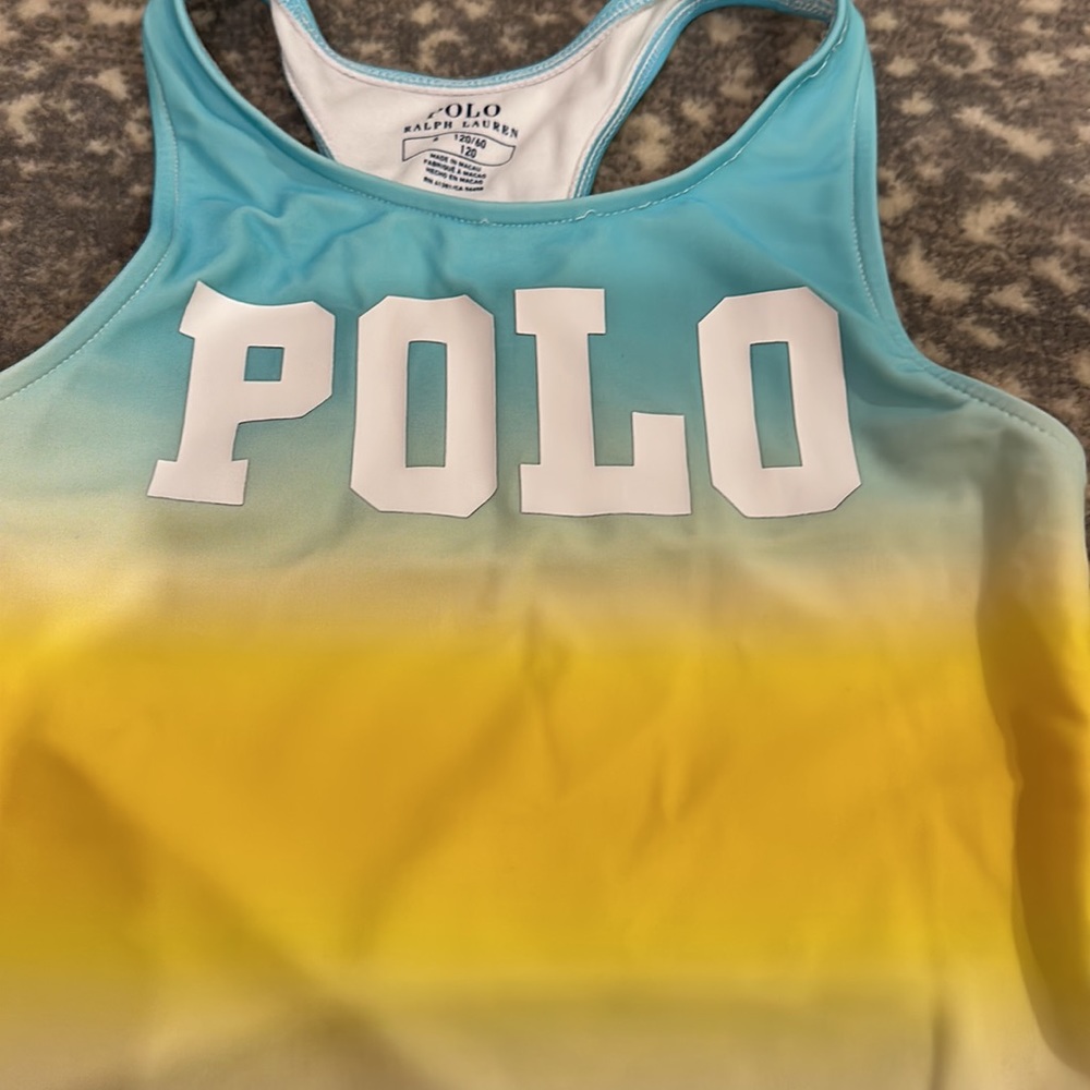POLO RALPH LAUREN TANK BACK KIDS SWIMSUIT SIZE 6 - Picture 2 of 7